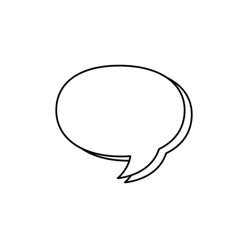 speech bubble line style icon vector