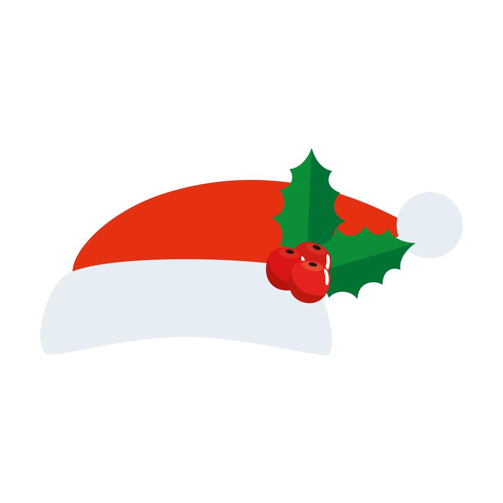 hat santa claus isolated icon vector