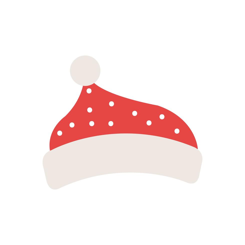 sombrero de navidad, accesorio, icono, aislado vector