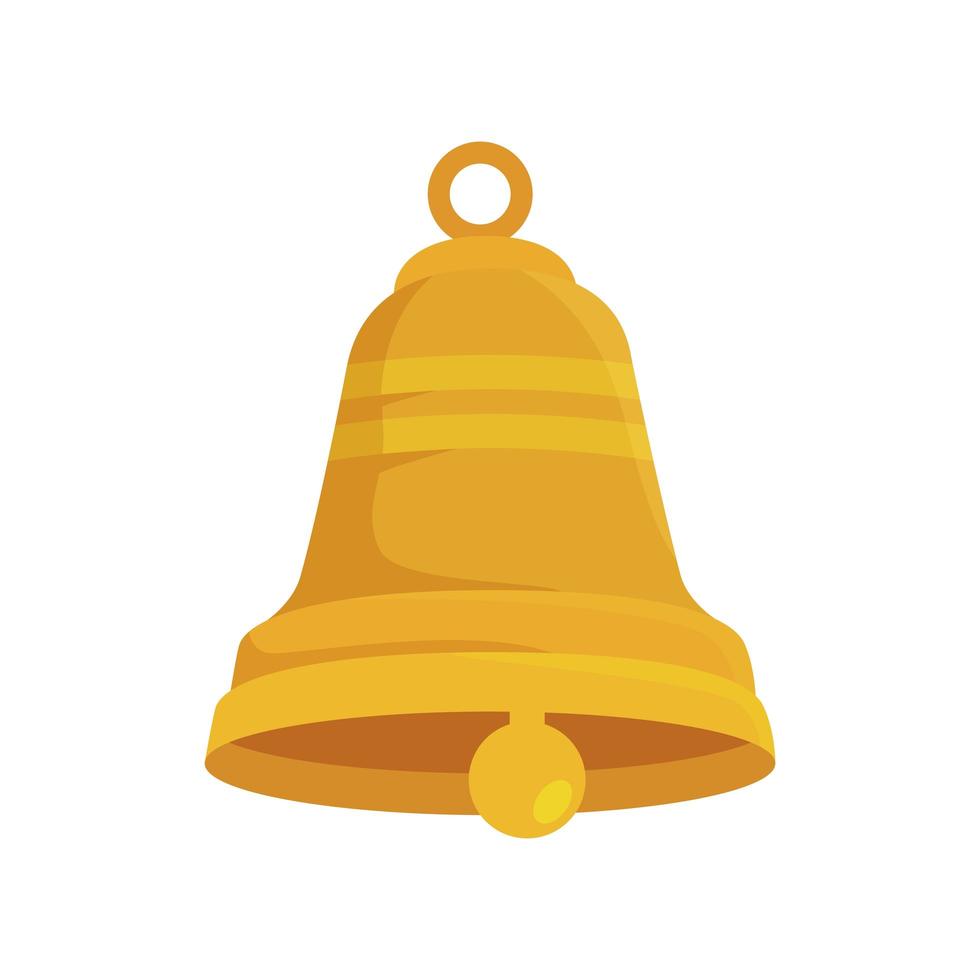 bell christmas decoration isolated icon vector