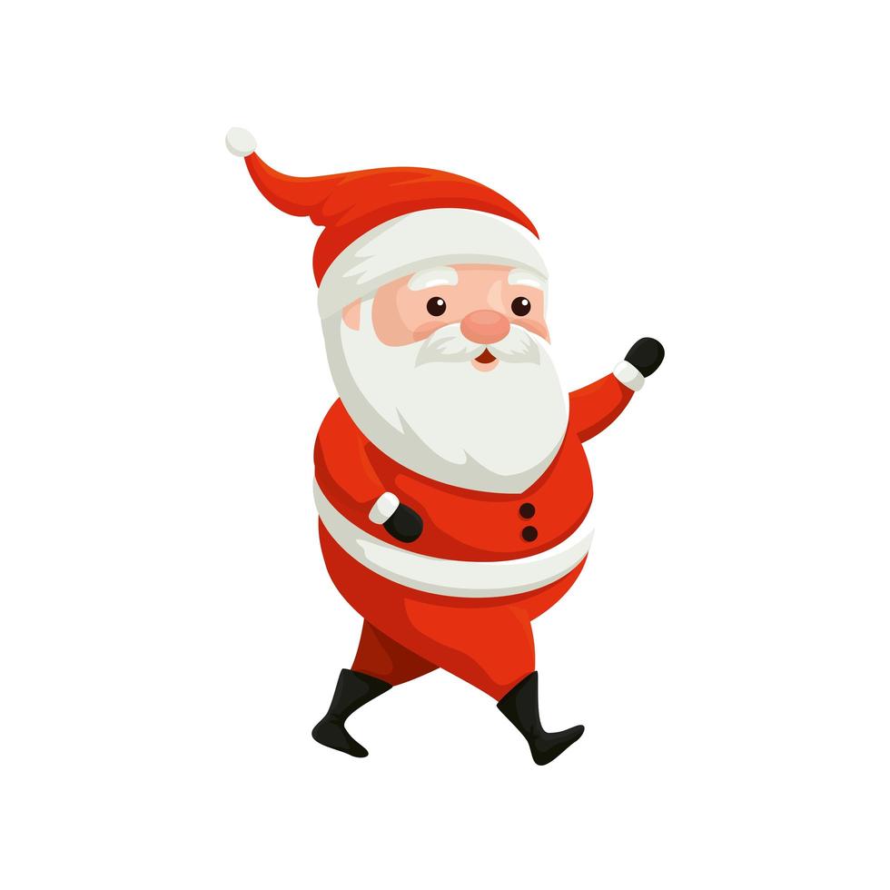 santa claus character merry christmas vector