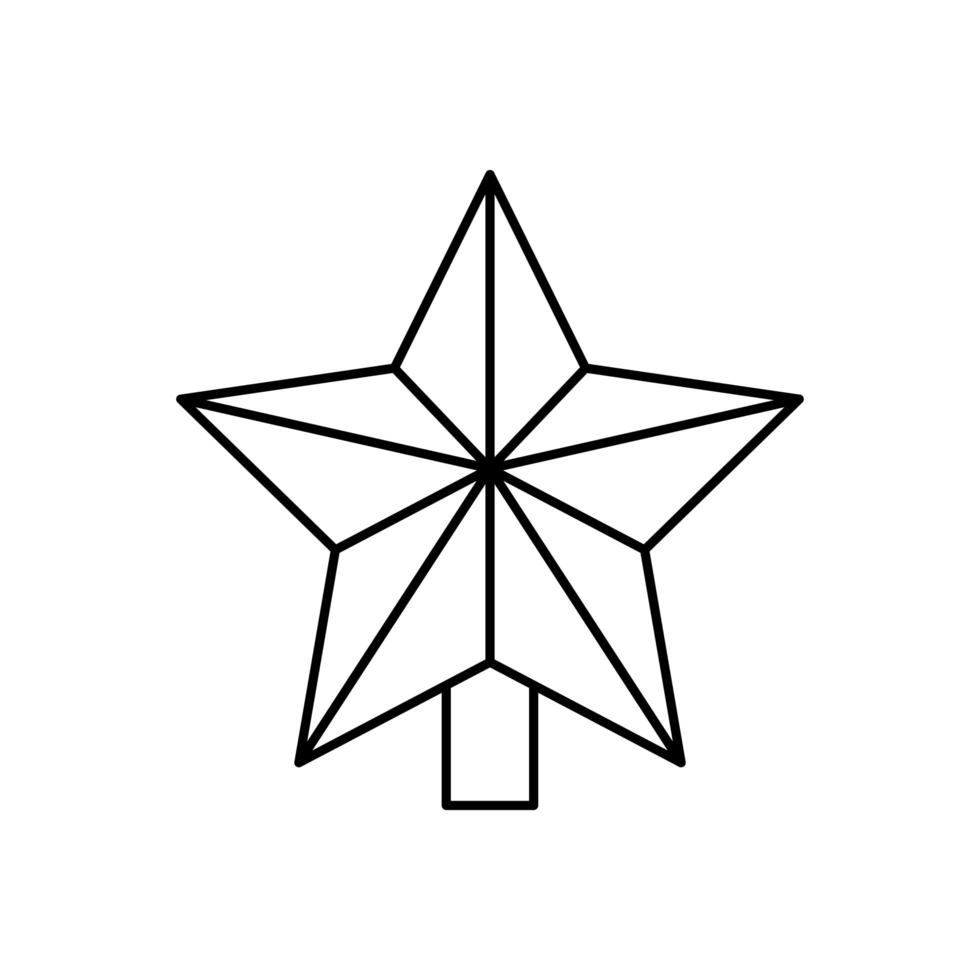 star decoration christmas line style vector