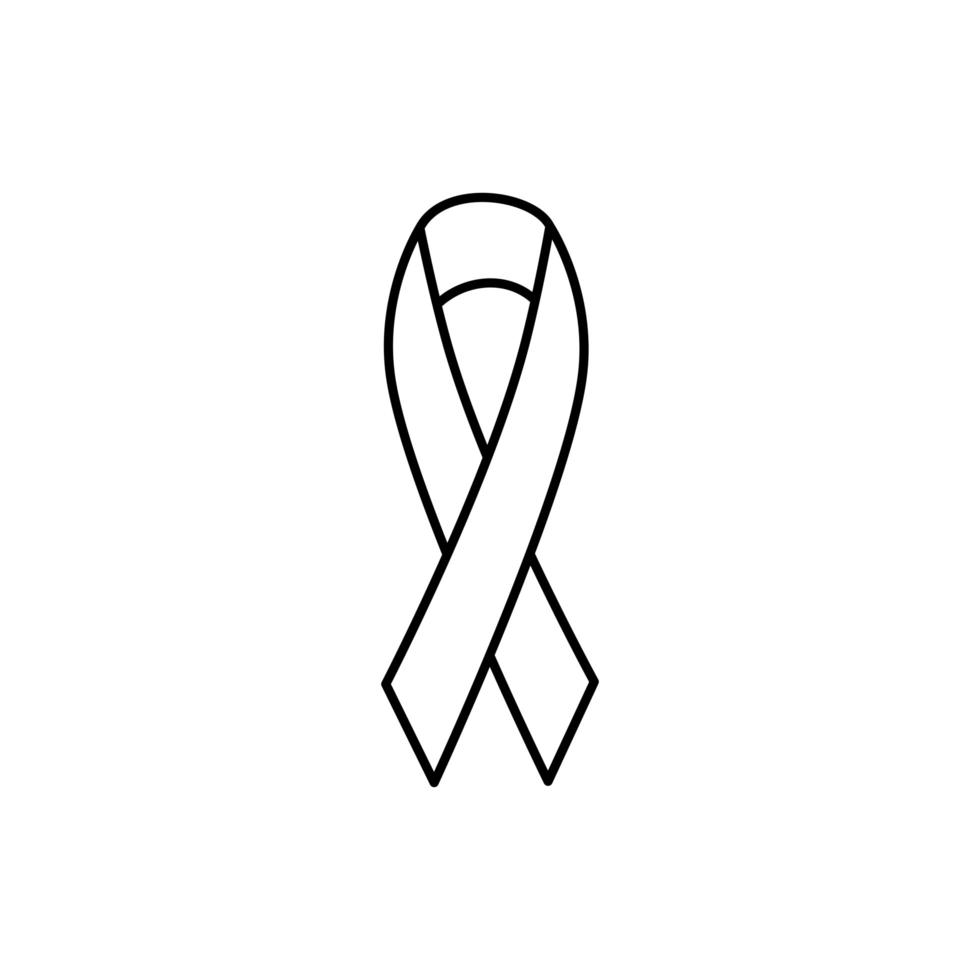 ribbon campaign line style icon vector