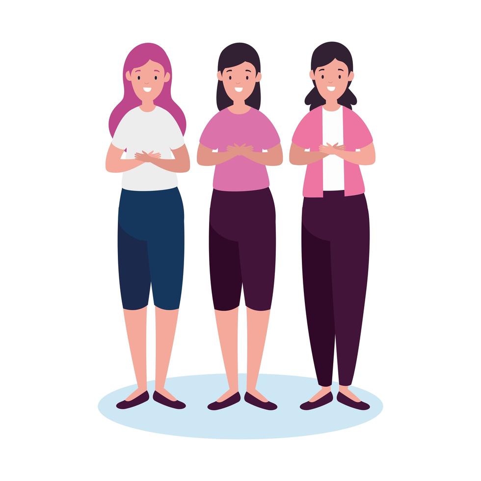 beautiful women avatar character icon vector