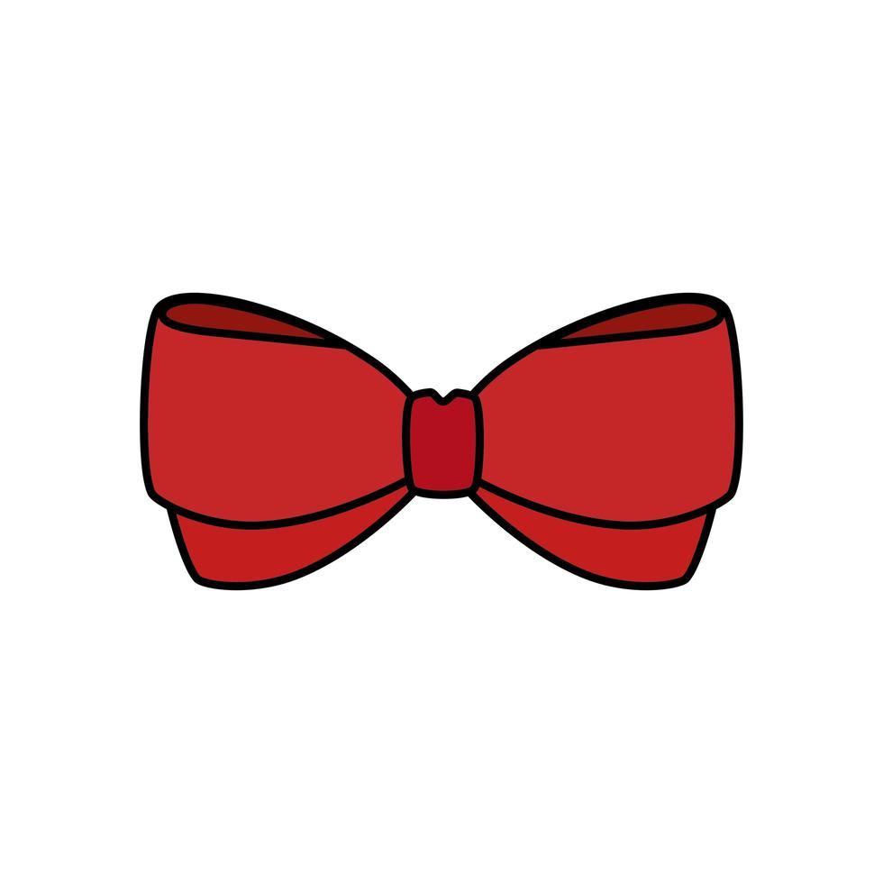 bow ribbon christmas decorative isolated icon vector