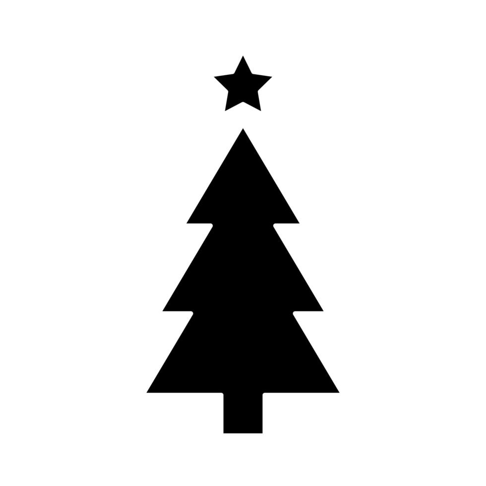 silueta, de, pino, navidad, aislado, icono 3299124 Vector en Vecteezy