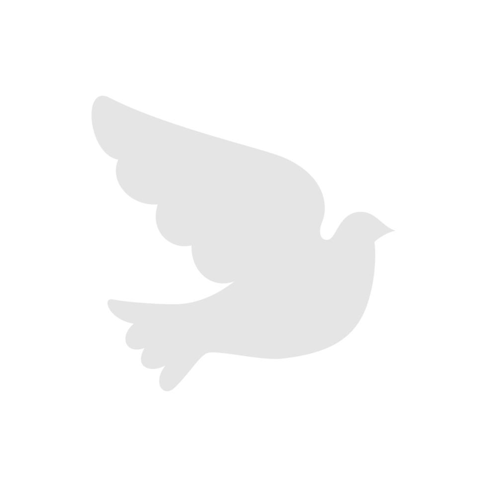 silhouette of dove animal isolated icon vector