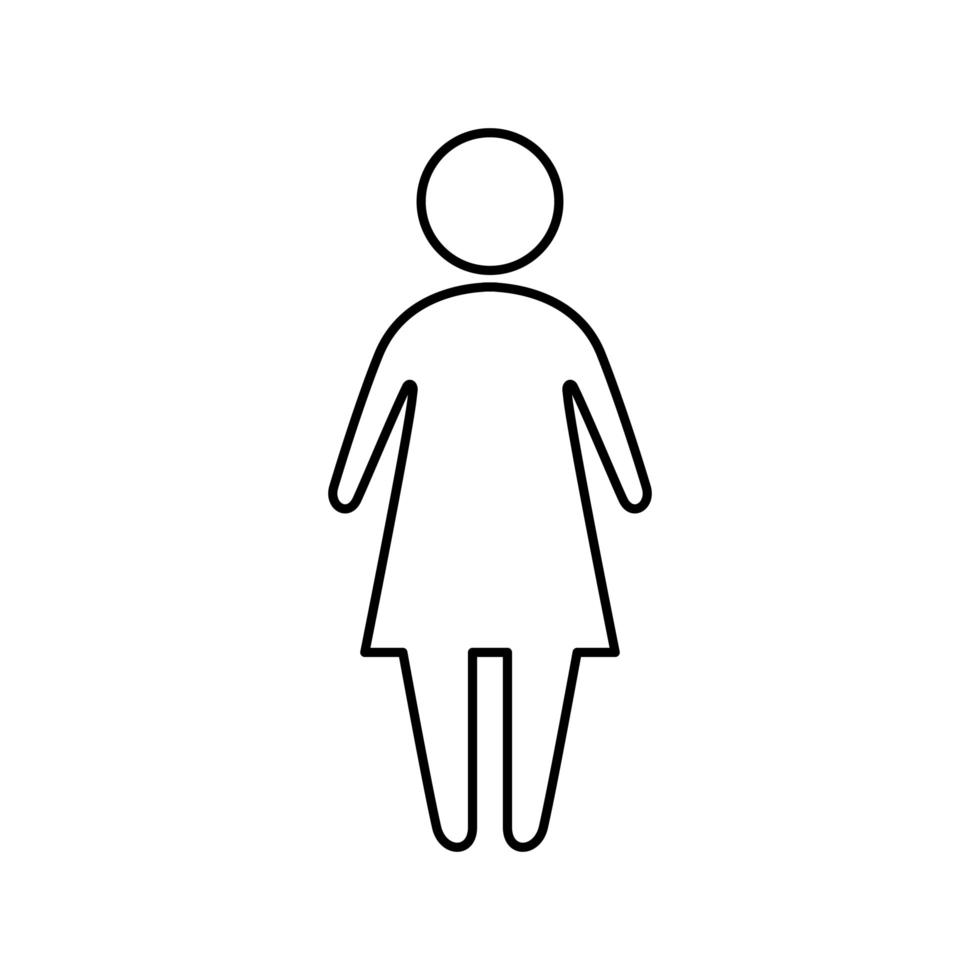 woman avatar character line style icon vector