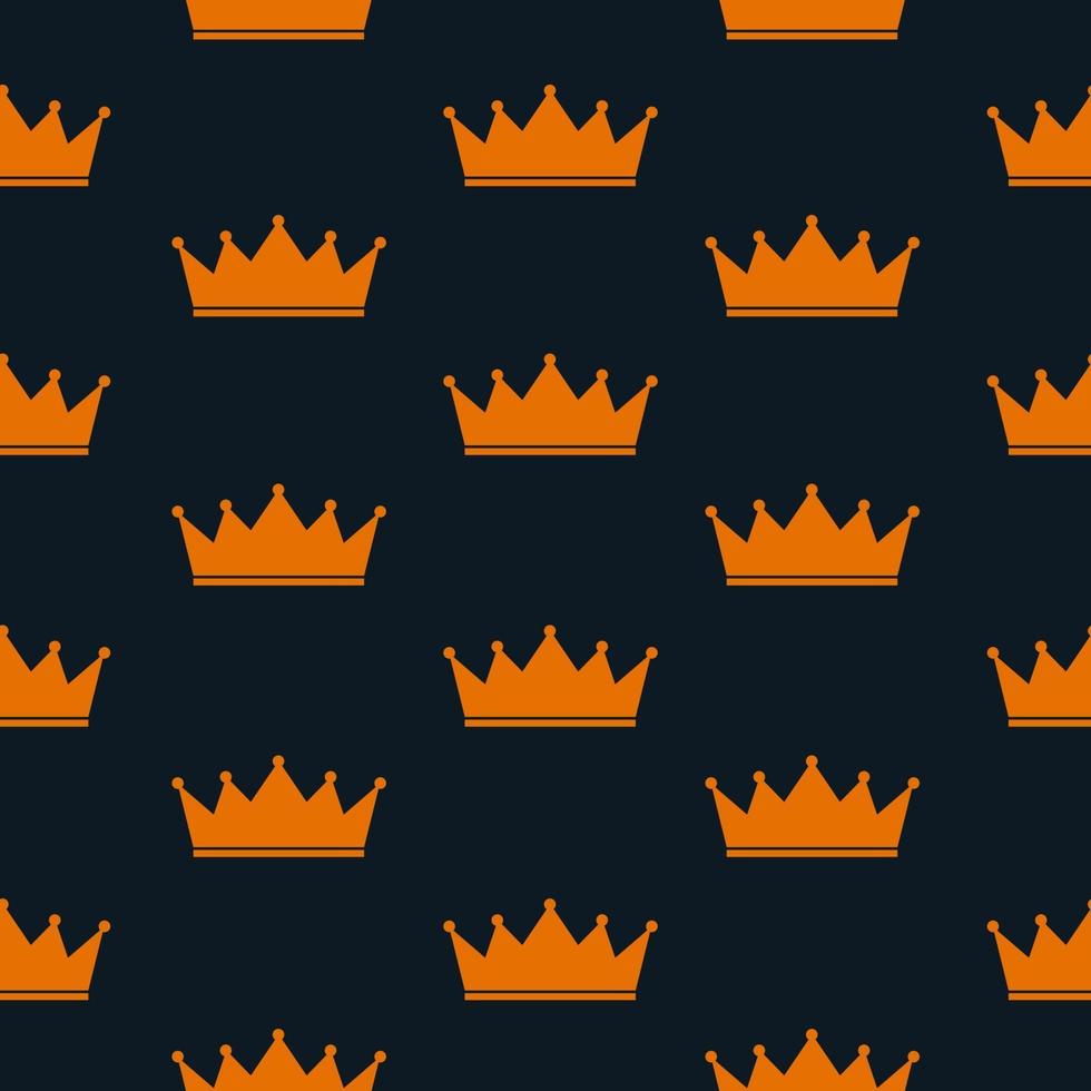 Princess Crown Seamless Pattern Background Vector Illustration