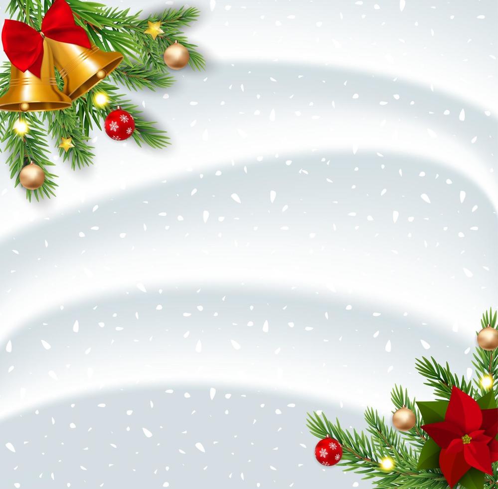 Merry Christmas and New Year Background. Vector Illustration