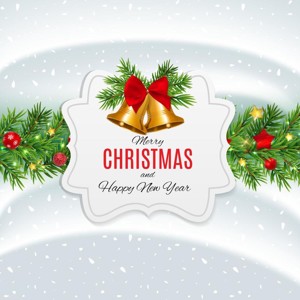 Merry Christmas and New Year Background. Vector Illustration