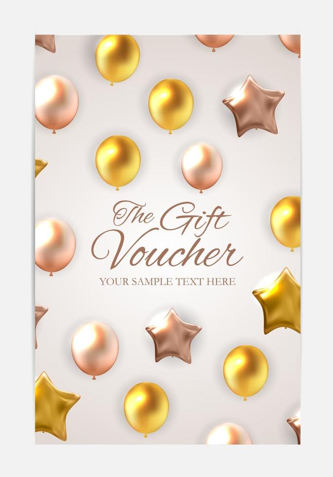 Gift Voucher Template For Your Business. Vector Illustration