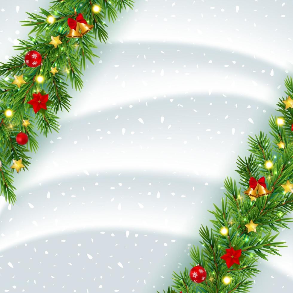 Merry Christmas and New Year Background. Vector Illustration