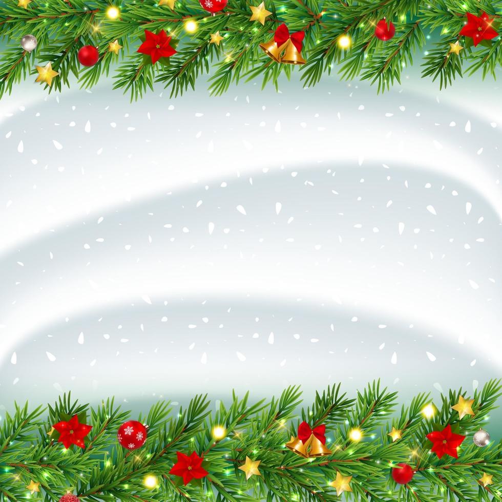 Merry Christmas and New Year Background. Vector Illustration