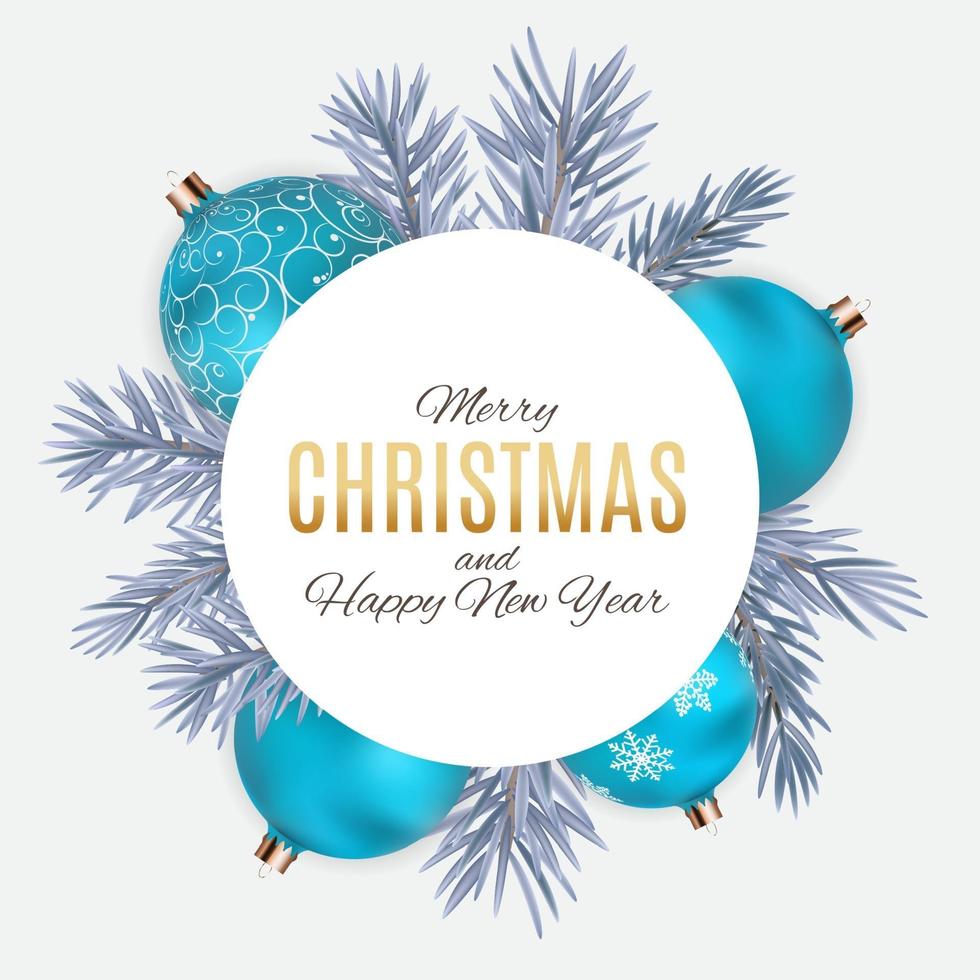 Merry Christmas and New Year Background. Vector Illustration