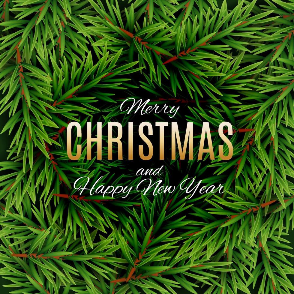 Merry Christmas and New Year Background. Vector Illustration