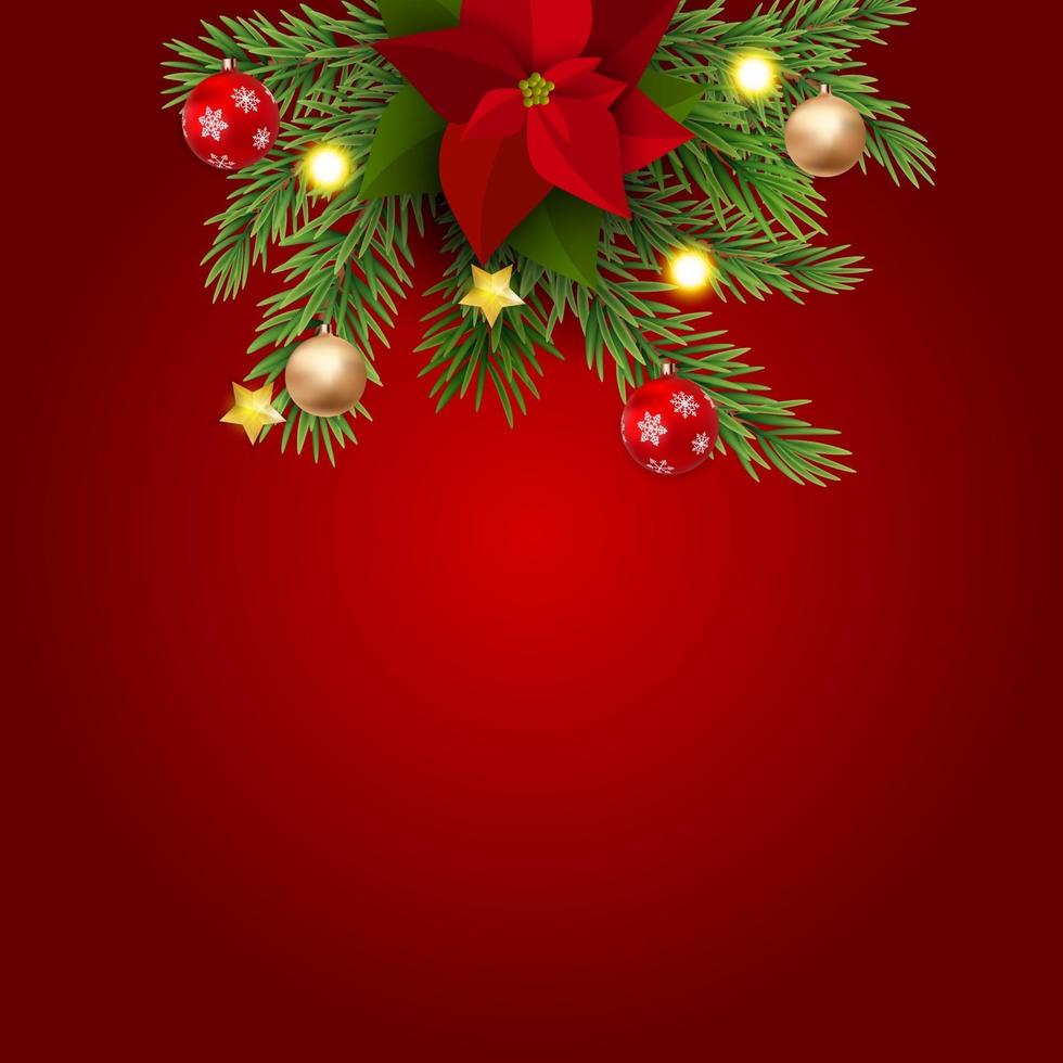 Merry Christmas and New Year Background. Vector Illustration