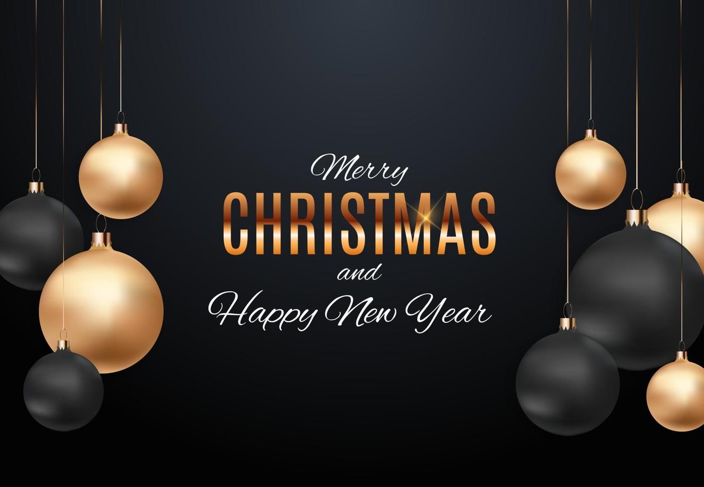 Merry Christmas and New Year Background. Vector Illustration