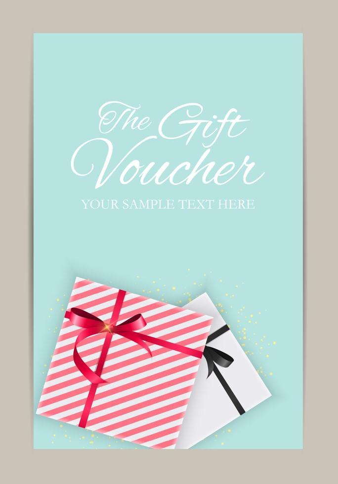 Gift Voucher Template For Your Business. Vector Illustration