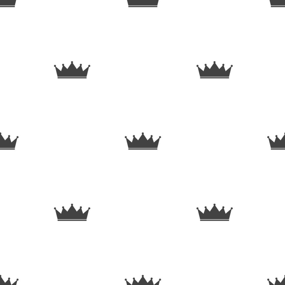 Princess Crown Seamless Pattern Background Vector Illustration