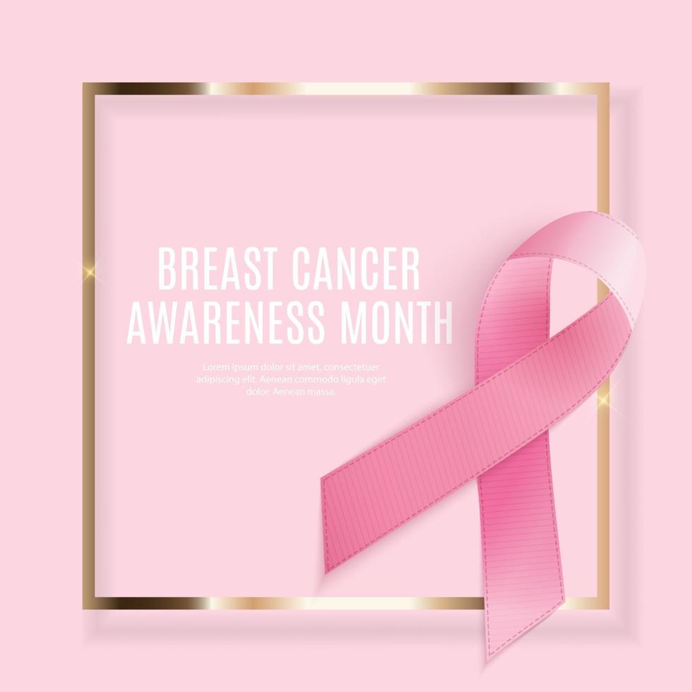 Breast Cancer Awareness Month Pink Ribbon Background vector