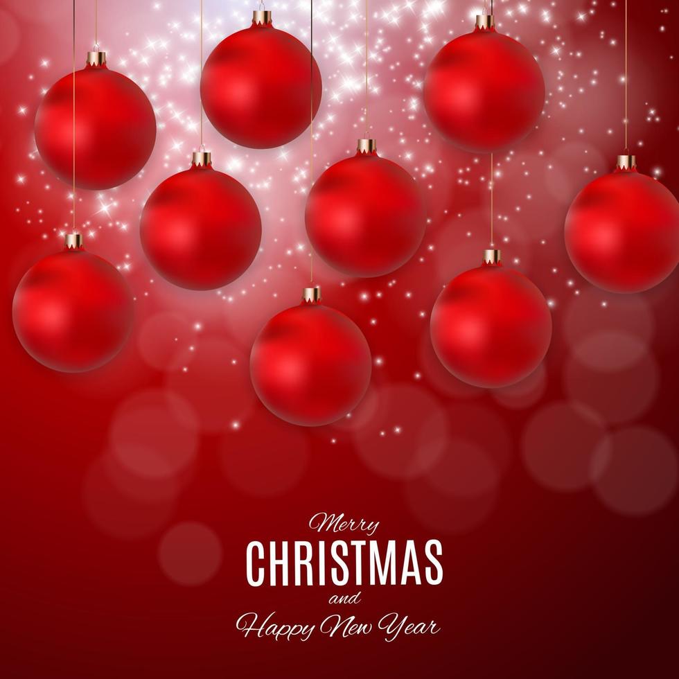 Merry Christmas and New Year Background. Vector Illustration