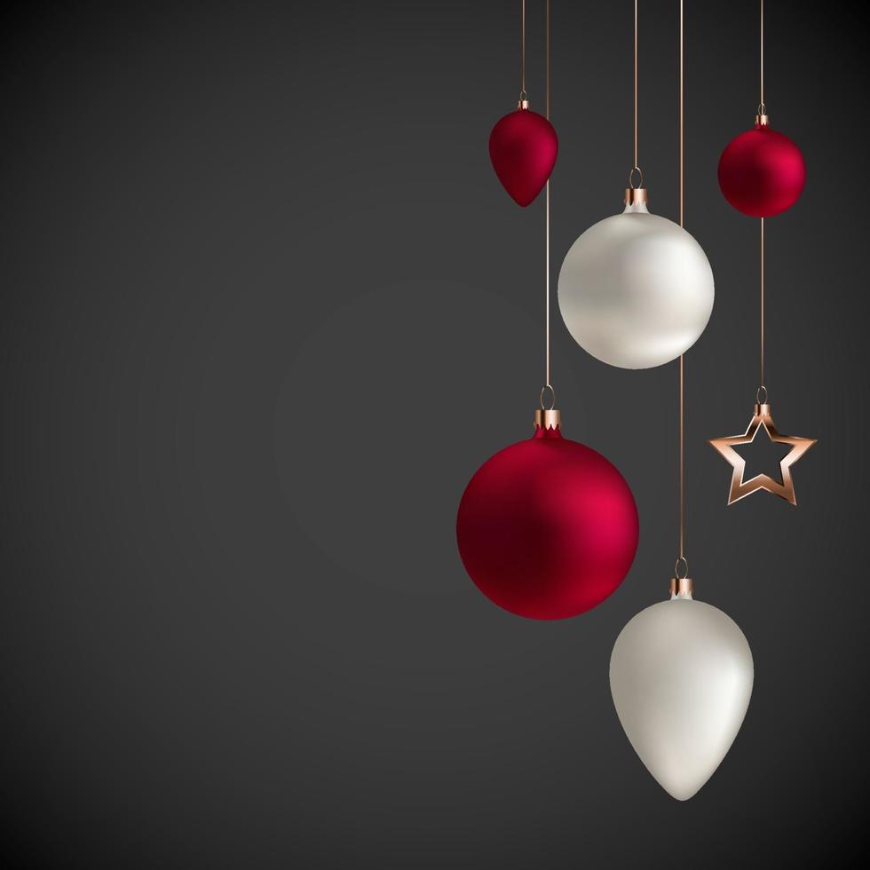 Merry Christmas and New Year Background. Vector Illustration