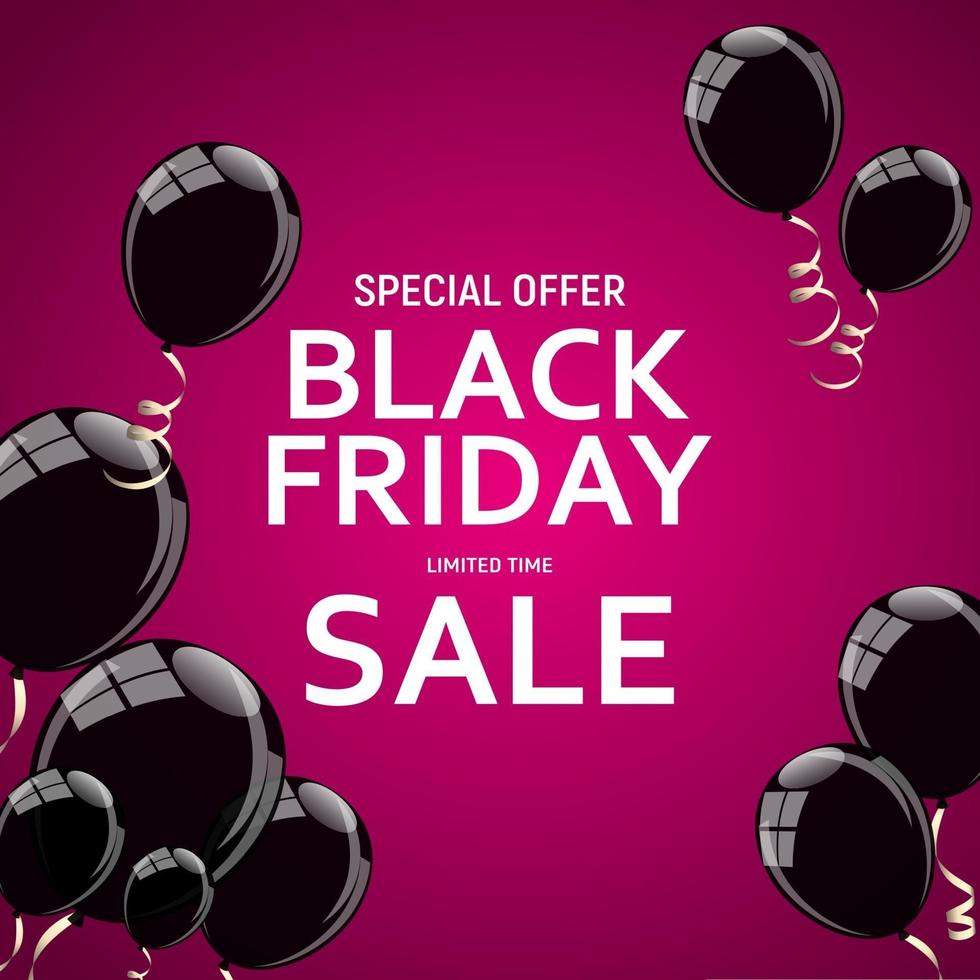 Black Friday Sale Banner Template. Vector Illustration