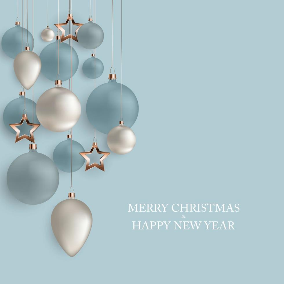 Merry Christmas and New Year Background. Vector Illustration