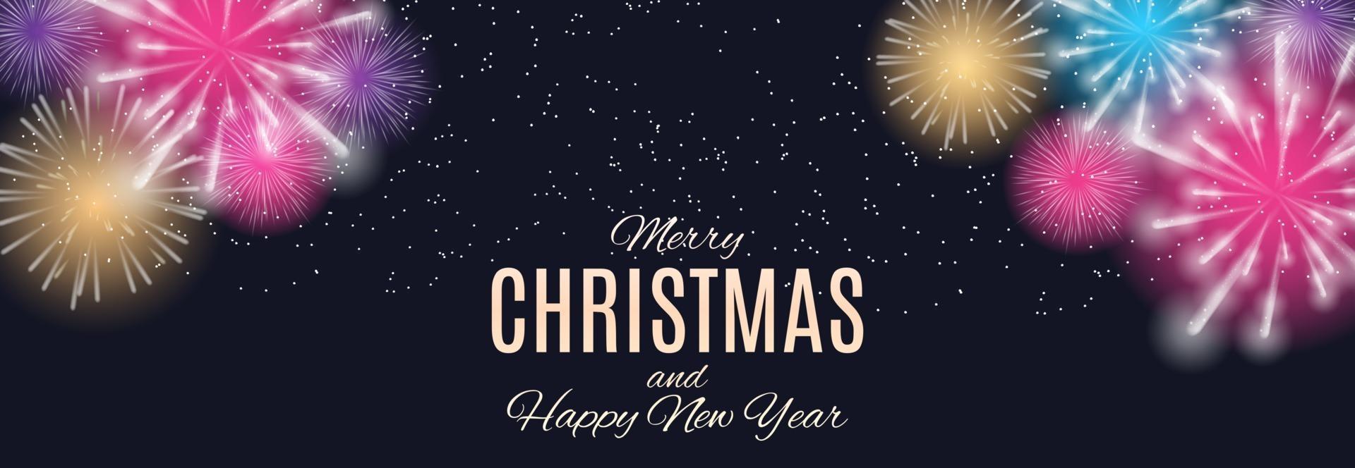 Merry Christmas and New Year Background. Vector Illustration