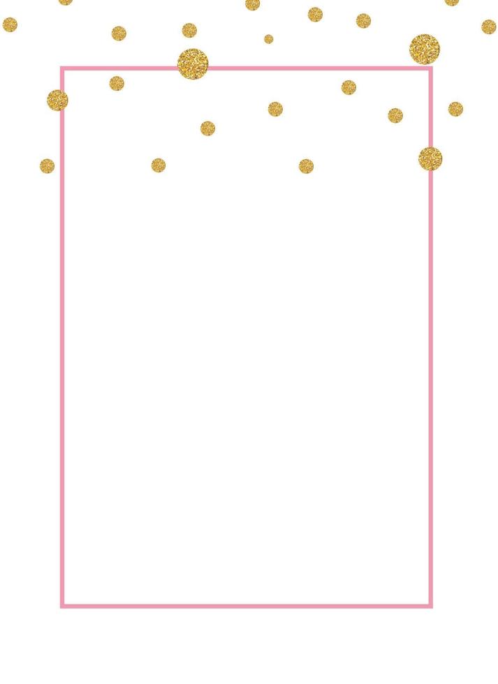 Abstract gold glitter background with polka dot confetti. vector