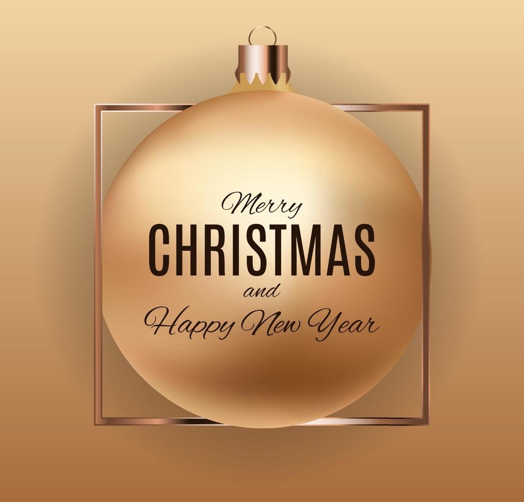 Merry Christmas and New Year Background. Vector Illustration