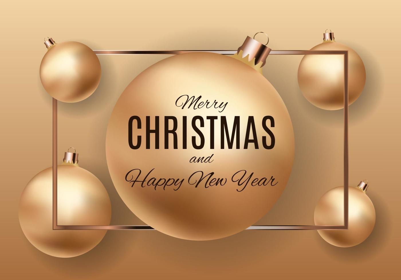 Merry Christmas and New Year Background. Vector Illustration