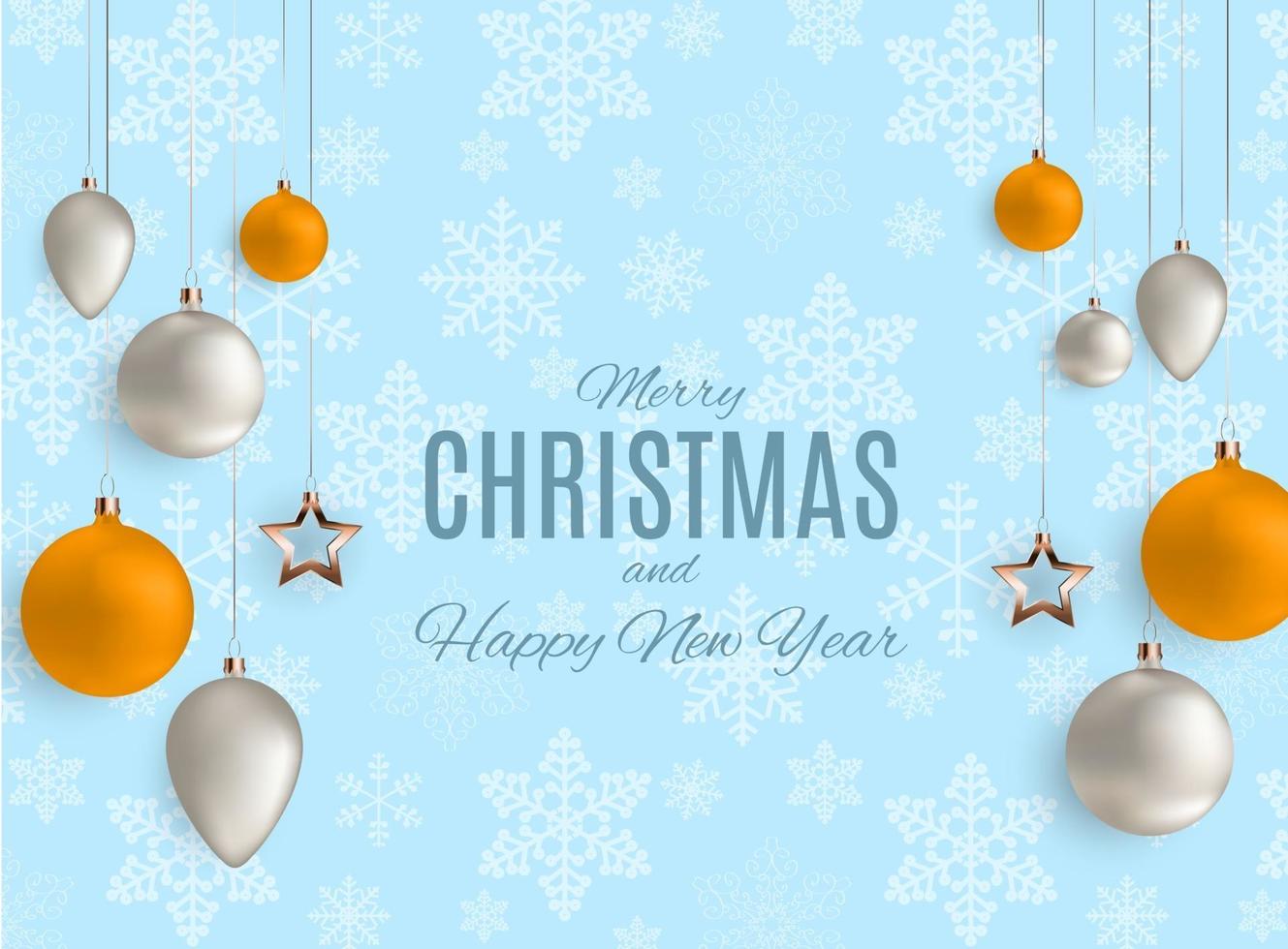 Merry Christmas and New Year Background. Vector Illustration