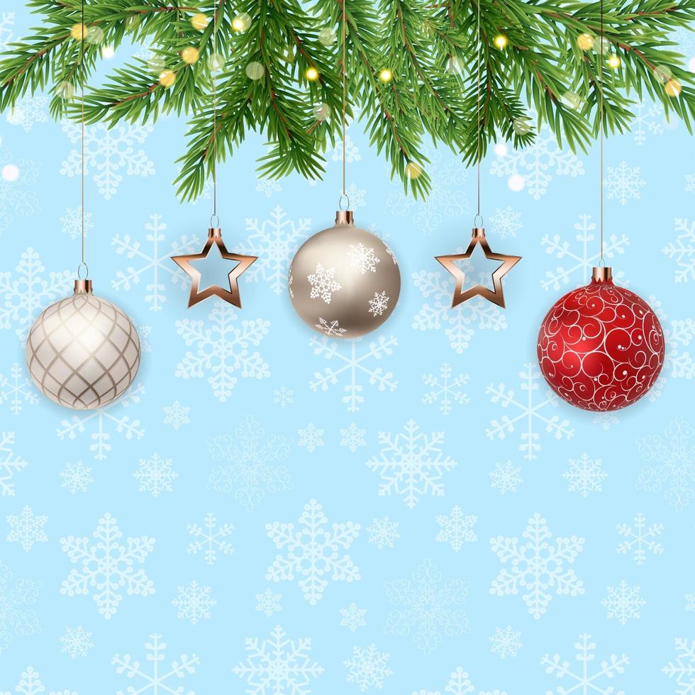 Merry Christmas and New Year Background. Vector Illustration