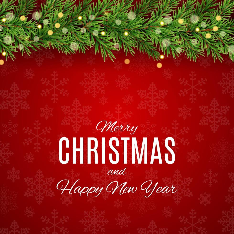 Merry Christmas and New Year Background. Vector Illustration