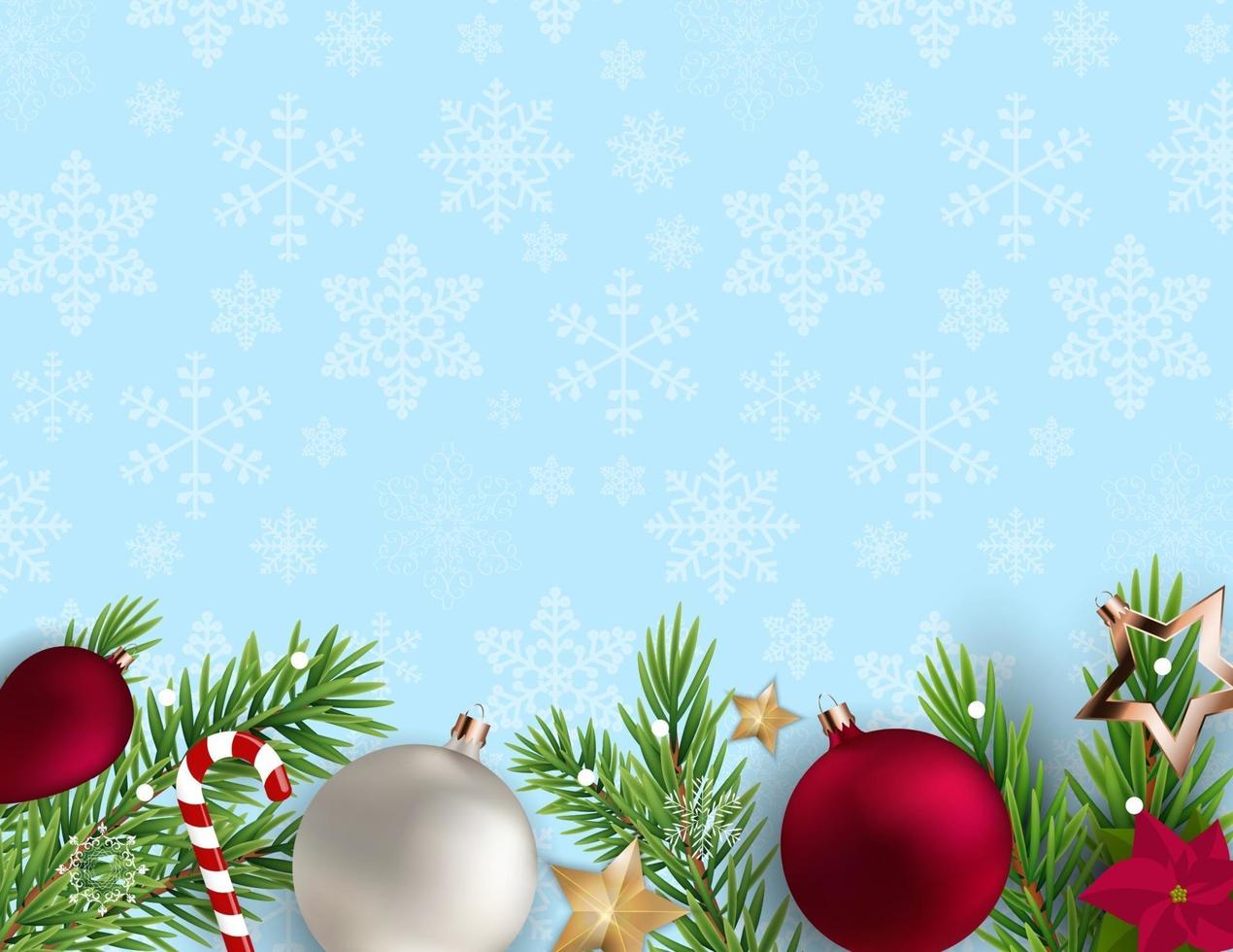 Merry Christmas and New Year Background. Vector Illustration