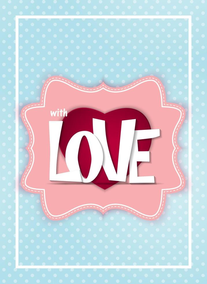 Valentine's Day Heart Symbol. Love and Feelings Background Design vector