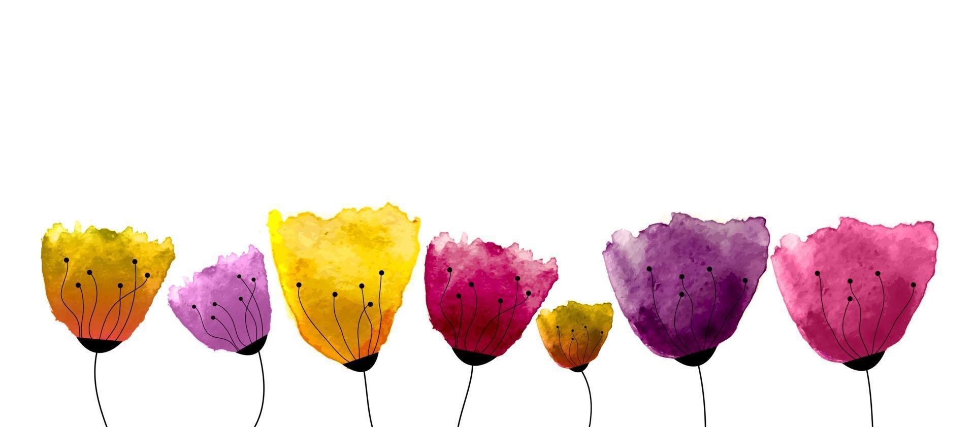 Abstract Paint Flower Background Vector Illustration