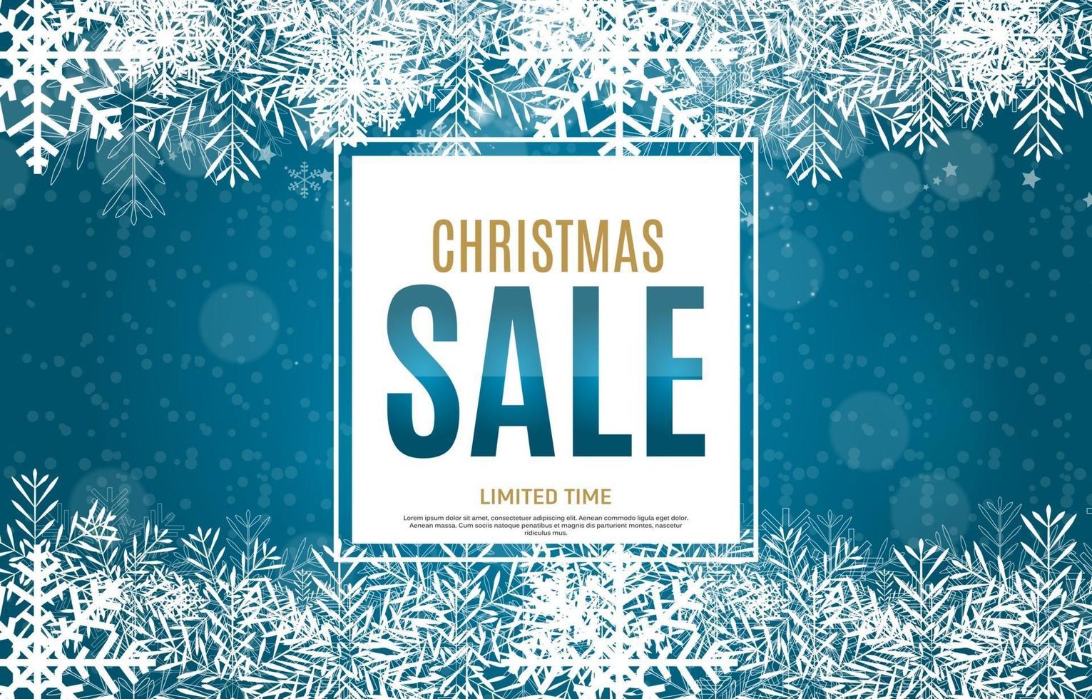 Christmas and New Year Sale Background, Discount Coupon Template. vector