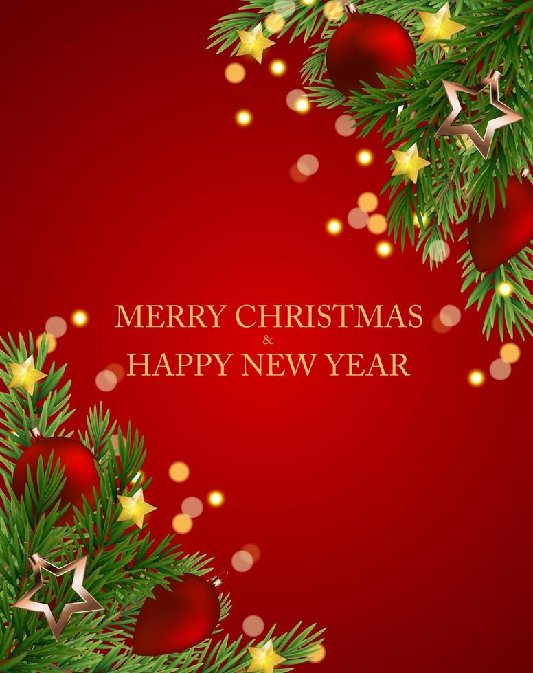 Merry Christmas and New Year Background. Vector Illustration 3299668 ...