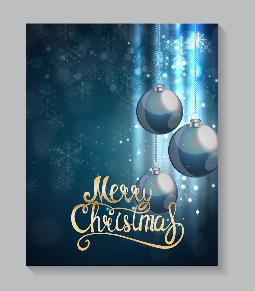 Merry Christmas and New Year Background. Vector Illustration