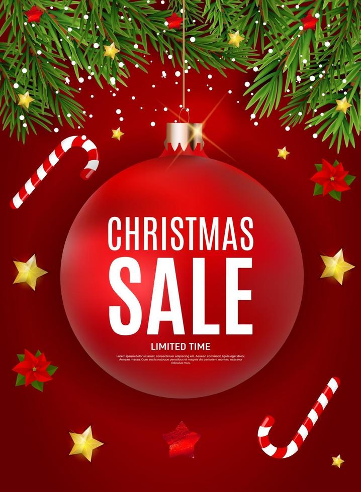 Merry Christmas and New Year Sale  Background. Vector Illustration