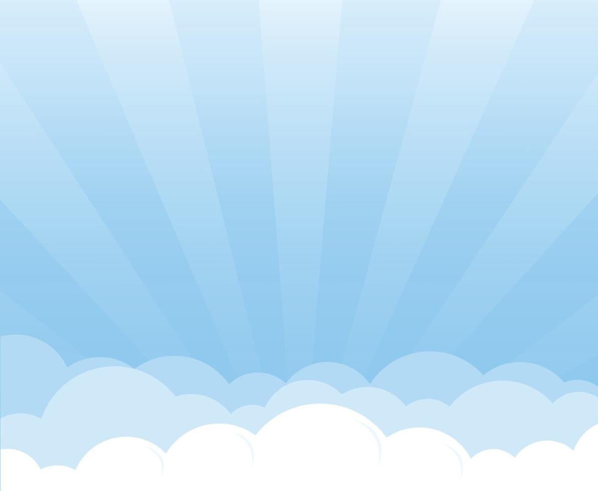 Fluffy cloud with blue sky and sunlight day background vector