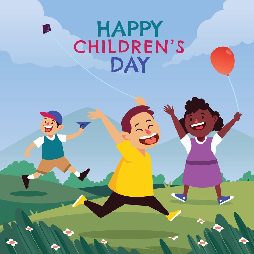 Happy Childrens Day Kid Concept vector