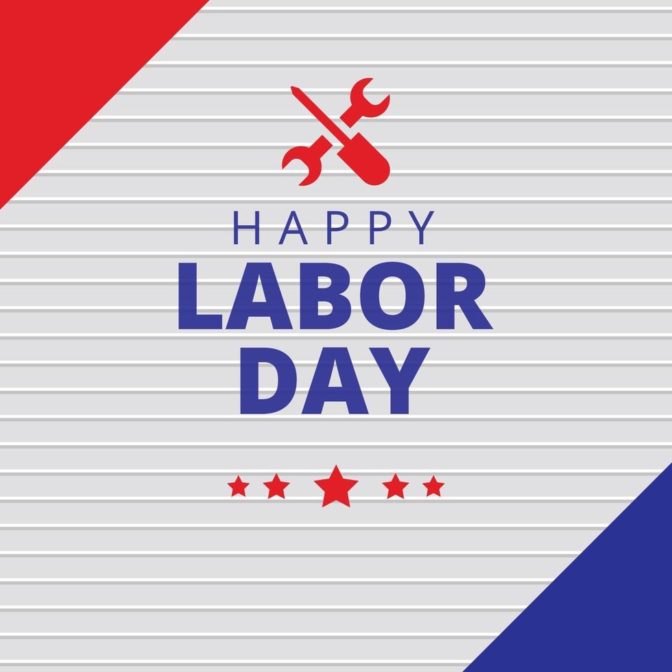 happy labor day background with usa waving flag vector