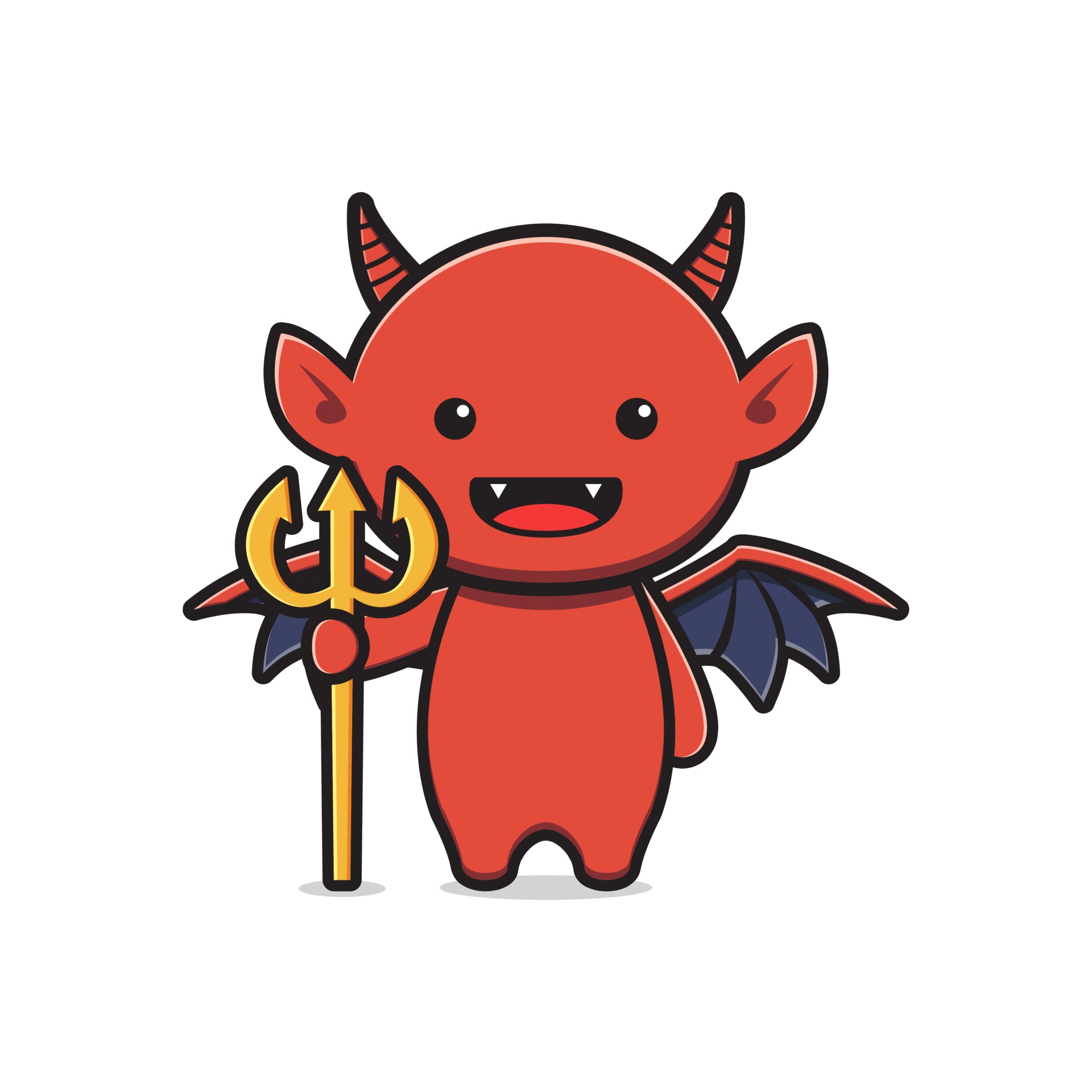 Cute devil mascot halloween cartoon icon illustration 3300302 Vector Art at  Vecteezy