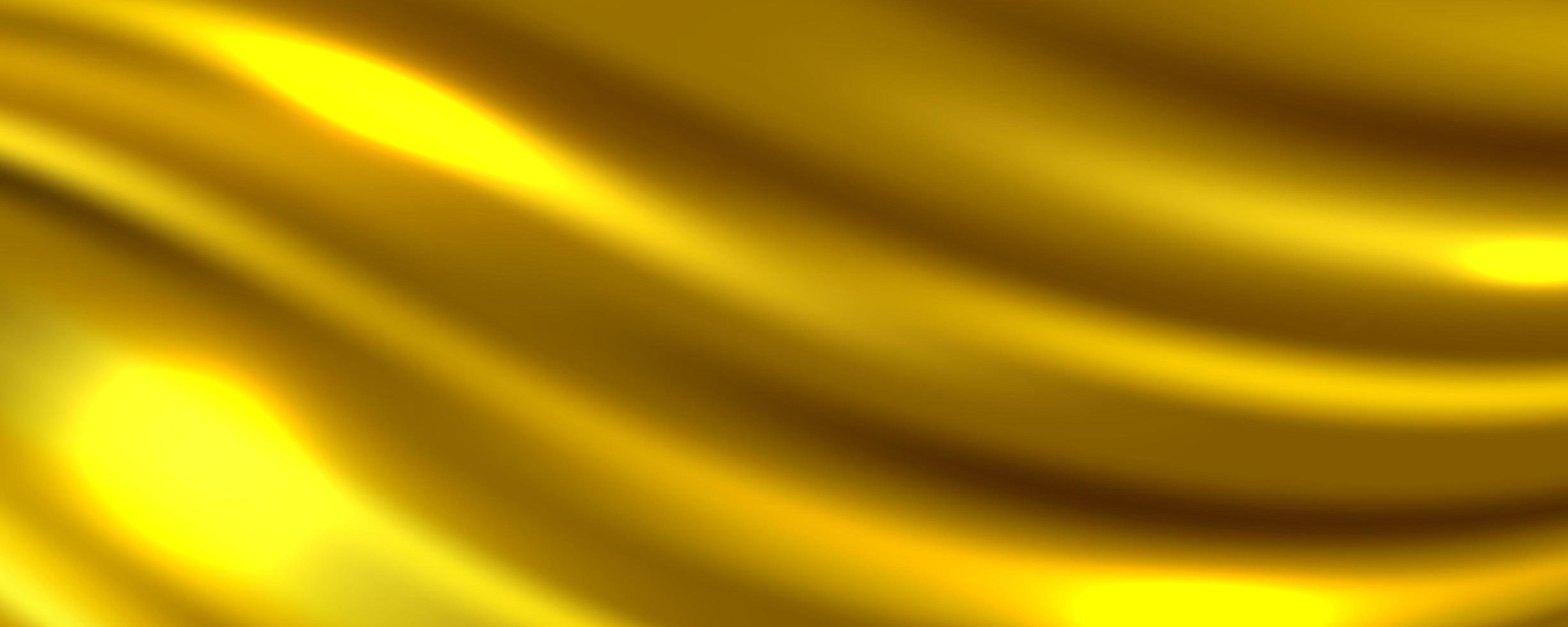 Golden Silk Fabric Abstract Background, Vector Illustration