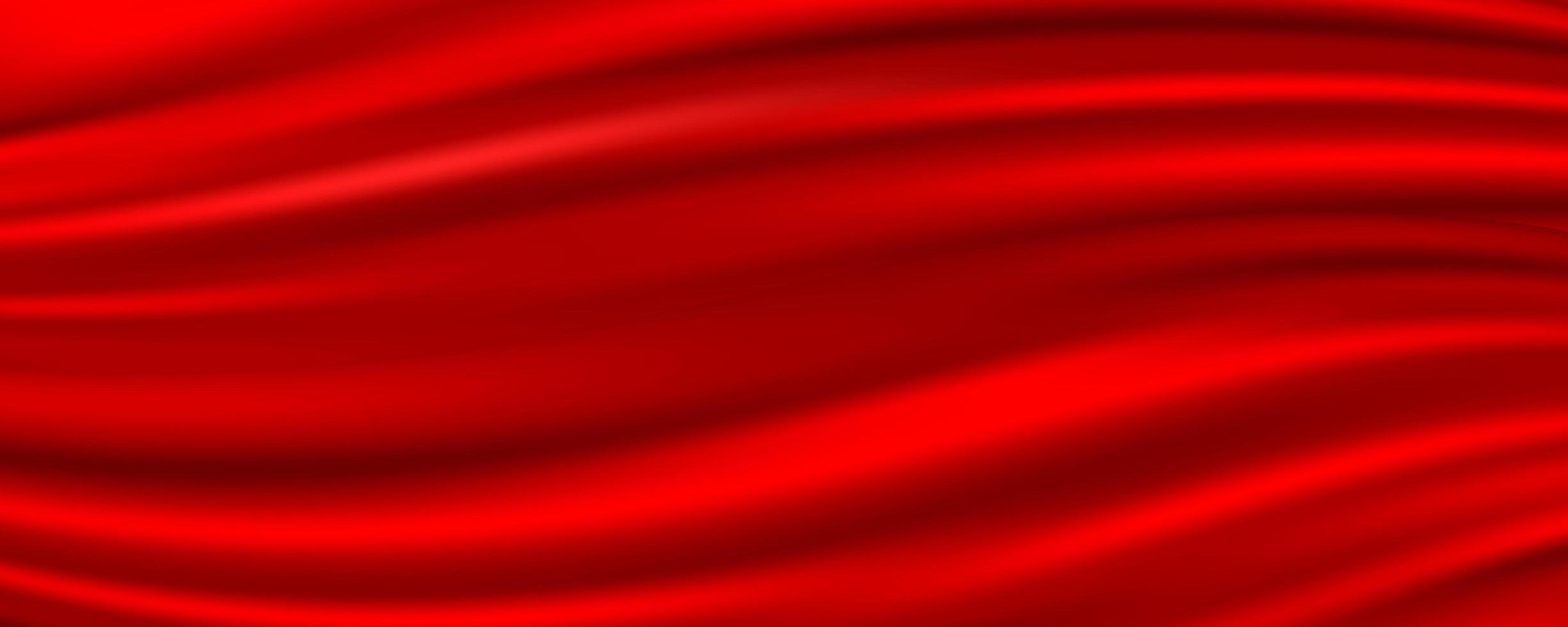 Red Silk Fabric Abstract Background, Vector Illustration