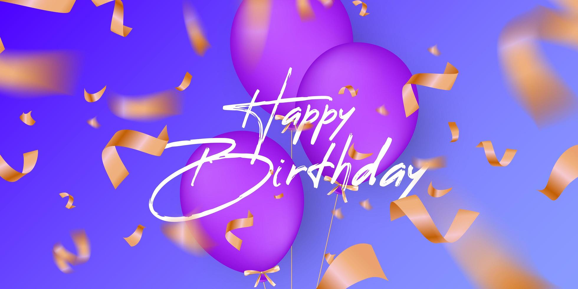 Birthday festive background with helium balloons. vector